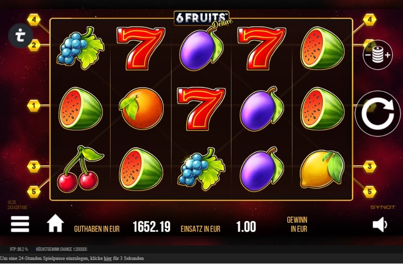 6 Fruits Deluxe Slot