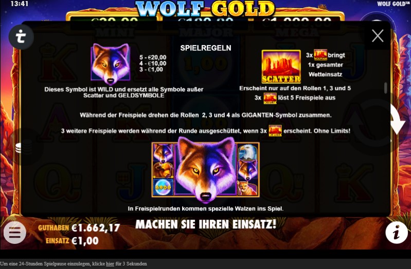 Wolf Gold Gewinntabelle 2