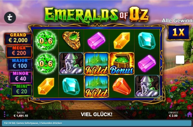 Emeralds of Oz Slot