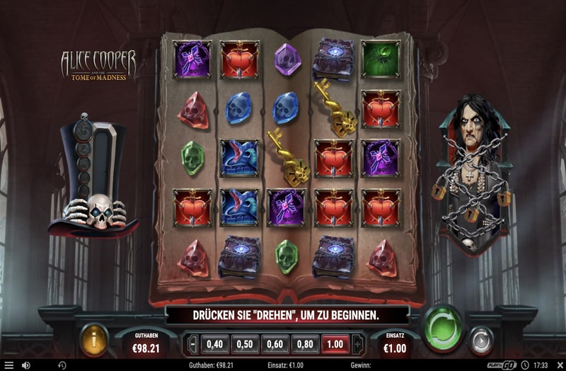 Alice Cooper and The Tome of Madness Slot